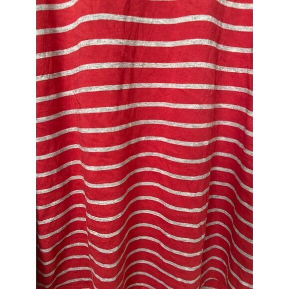 Two Vince Camuto T-Shirt Orange & Gray Striped Short Sleeve Knit Top Siz… - Picture 6 of 10